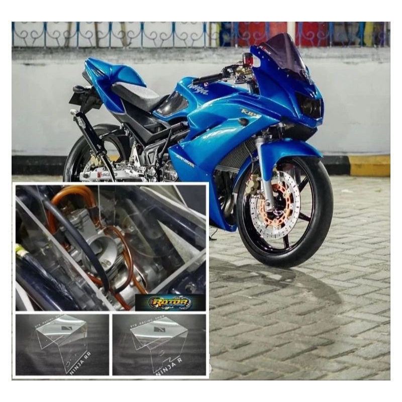 Filter Karburator Transparan Akrilik Variasi Kawasaki Ninja RR New Ninja RR Old Tebal 2 Mili Bening 