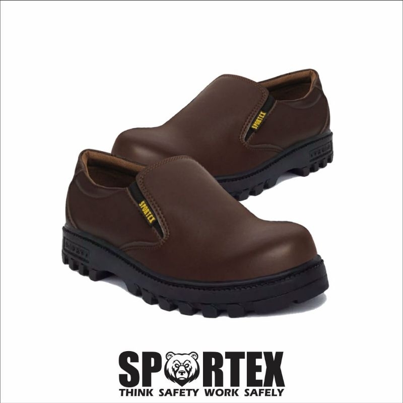 DISKON SEPATU SAFETY PRIA SAFETY SHOES PRIA UJUNG BESI TYPE SLIP ON TANPA TALI BAHAN SINTETIS