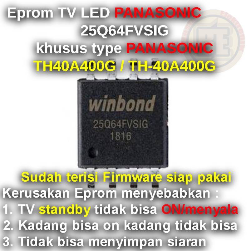 Ic Eprom Firmware TV PANASONIC TH40A400G / TH-40A400G
