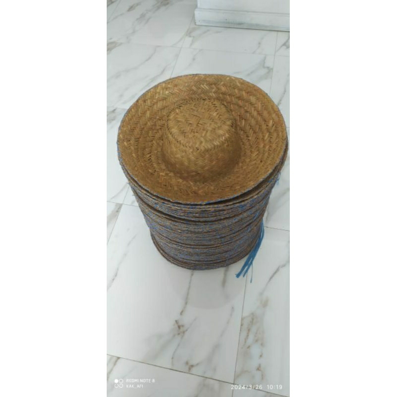 topi caping Capil anyam jerami pandan duri petani nelayan organik alami