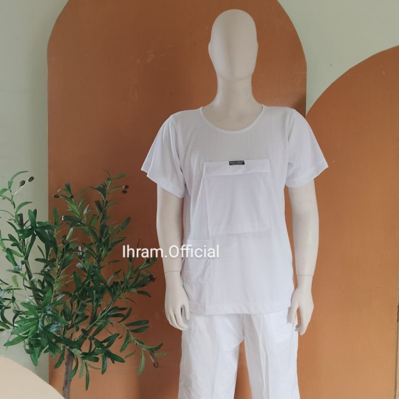 KAOS DALAM HAJI UMROH PRIA DEWASA. kaos dalam premium resleting haji umroh.
