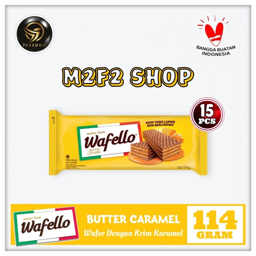 

Roma Wafer Wafello Butter Caramel | Krim Karamel - 114 gr (Kemasan 15 Pcs)