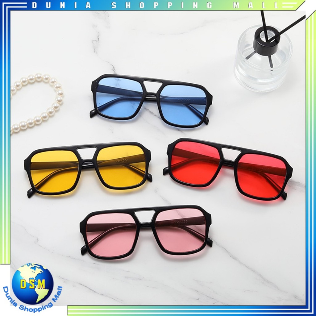 DSM Kacamata Hitam Korea Wanita KC010 Kacamata Retro Klasik Frame Besar Persegi Kaca mata Style Kore