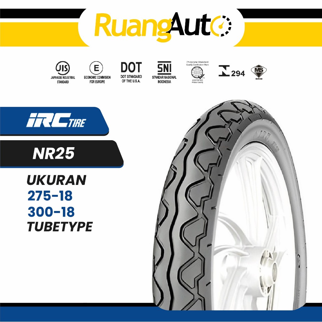 Ban IRC NR25 Tubetype Ukuran 275 300 Ring 18