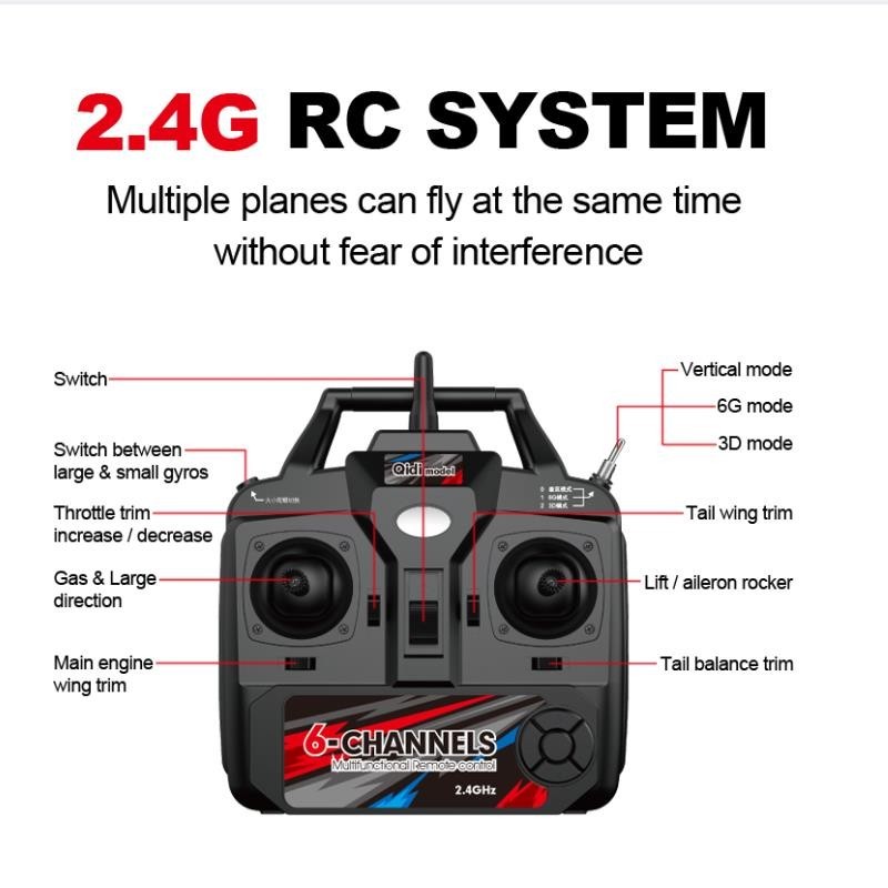 rc plane brushless QIDI-550 6 6- gyro 3D/6G pesawat rc