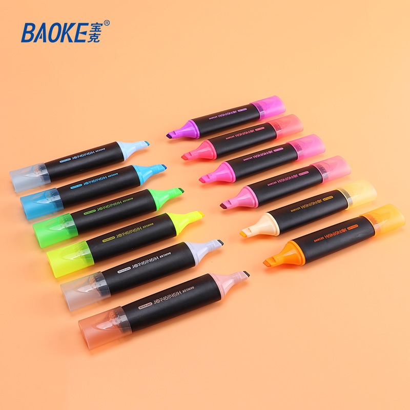 

BaoKe Alat Tulis Highlighter alat journal spidol warna pastel