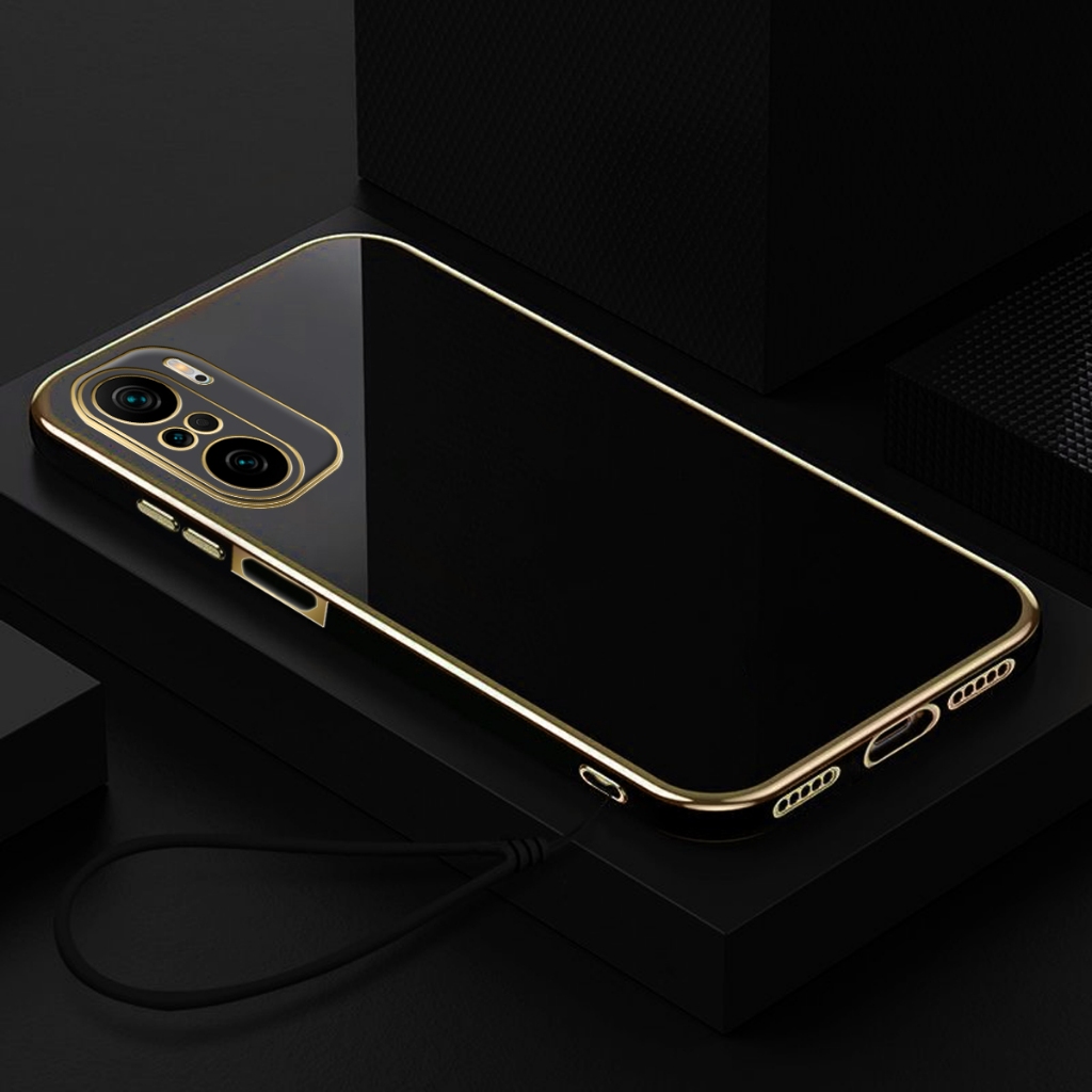 Softcase Xiaomi Poco F3 Case Luxury Plating Premium Casing