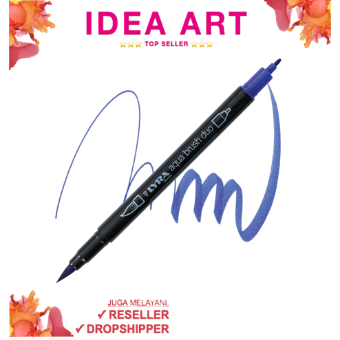 

Spidol Marker Dual Brush Pen Lyra Germany Aqua Brush Duo Permanent Delft Blue 6520041 -Satuan