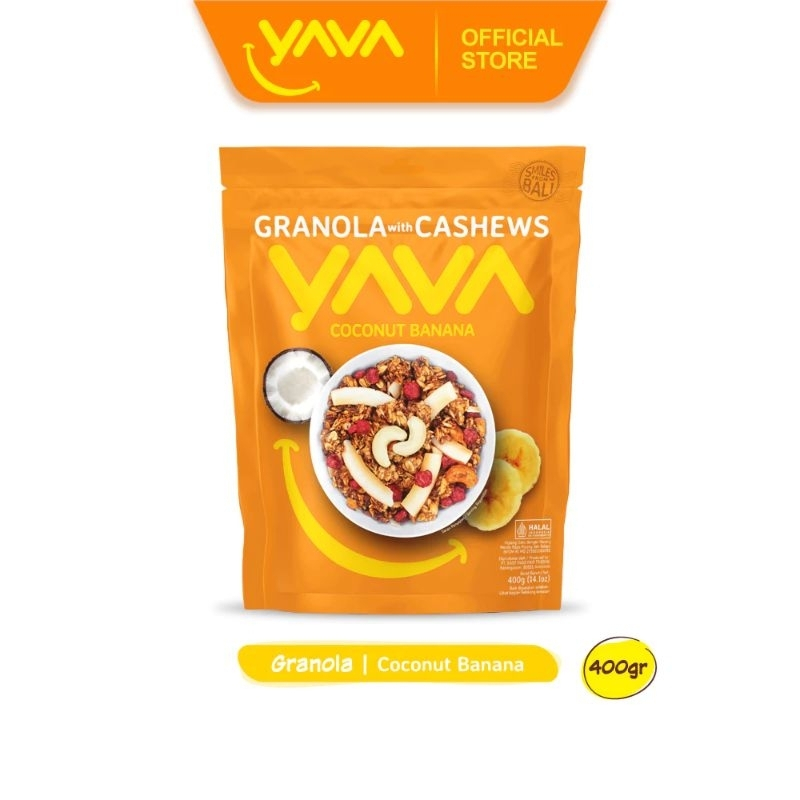 

Yava Granola Cashew Coconut Banana 400Gr