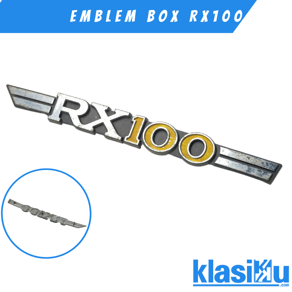 Emblem Box Aki Logo Box Aki  Yamaha Rx100  RX 100 Original Nos