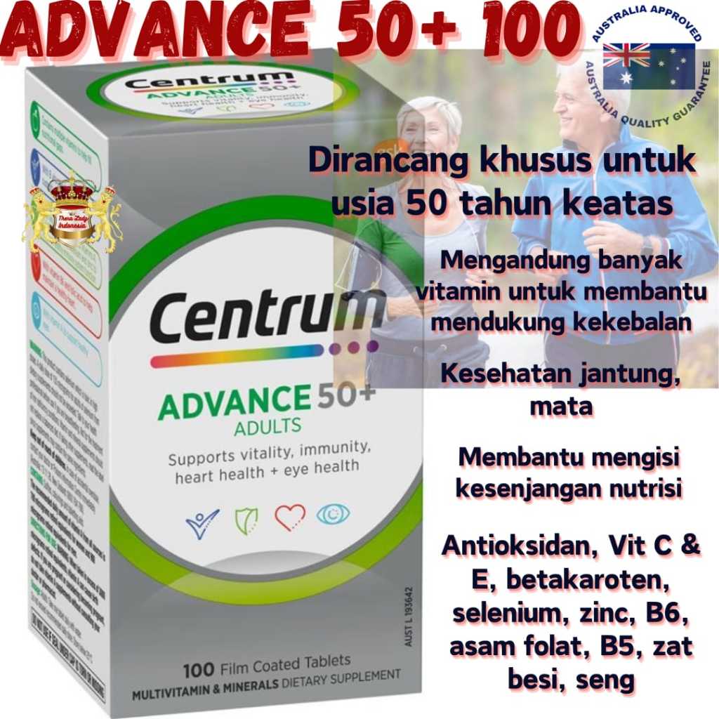 Centrum Advance 50+ 100 Tablets australia
