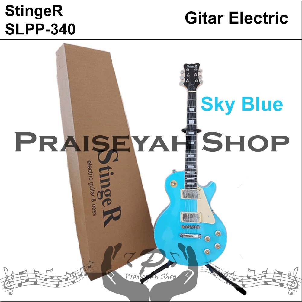 Stinger Gitar Listrik SLPP-340 Sky Blue Guitar Electric