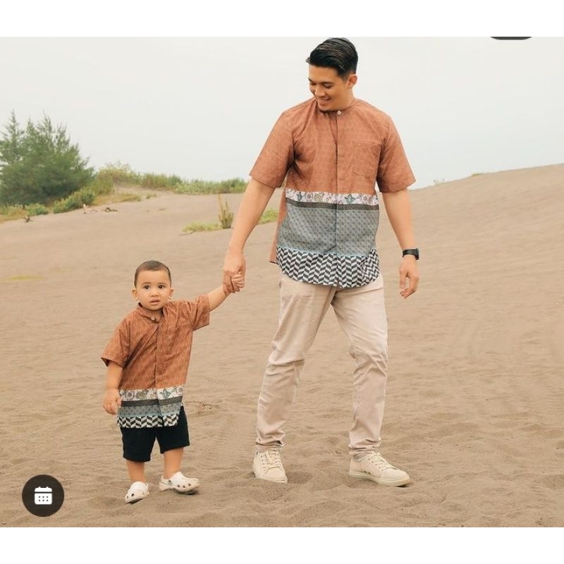 Kemeja Laki Dewasa M & Anak XL By Zaskia Sungkar Original