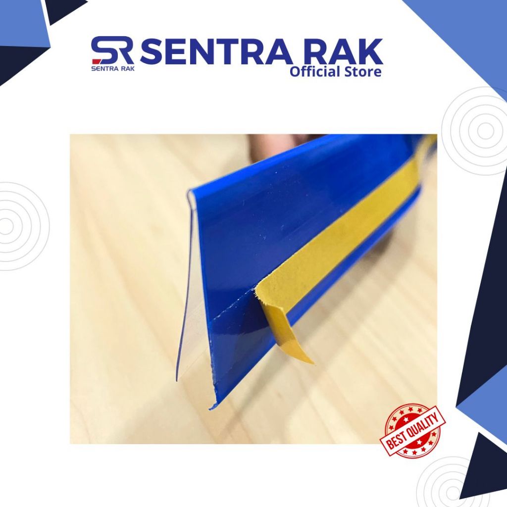 

Price rail // Lis Harga / Price Card Double Tape- Uk 90 cm BIRU