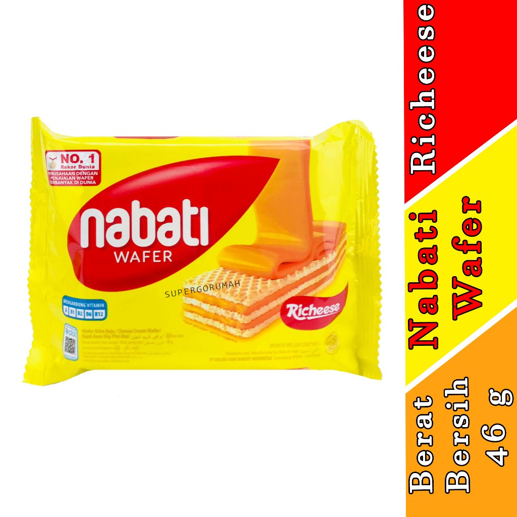 

Wafer Lapis Rasa Keju - Nabati Wafer - Wafer Richeese - 37gr