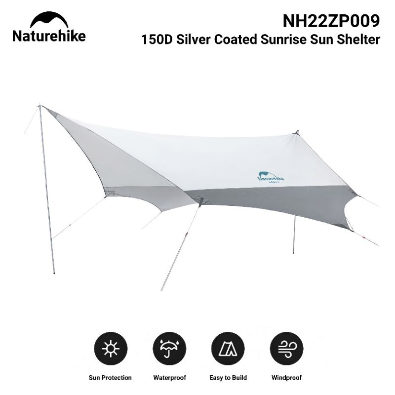 FLYSHEET NATUREHIKE NH22ZP009 SUNRISE HEXAGONAL SUN SHELTER CANOPY SUNSCREEN SKY CURTAIN TARP TENT B