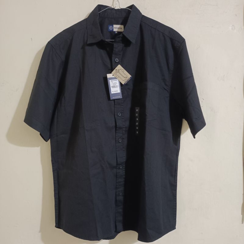 Kemeja Pendek Hitam Nevada Original