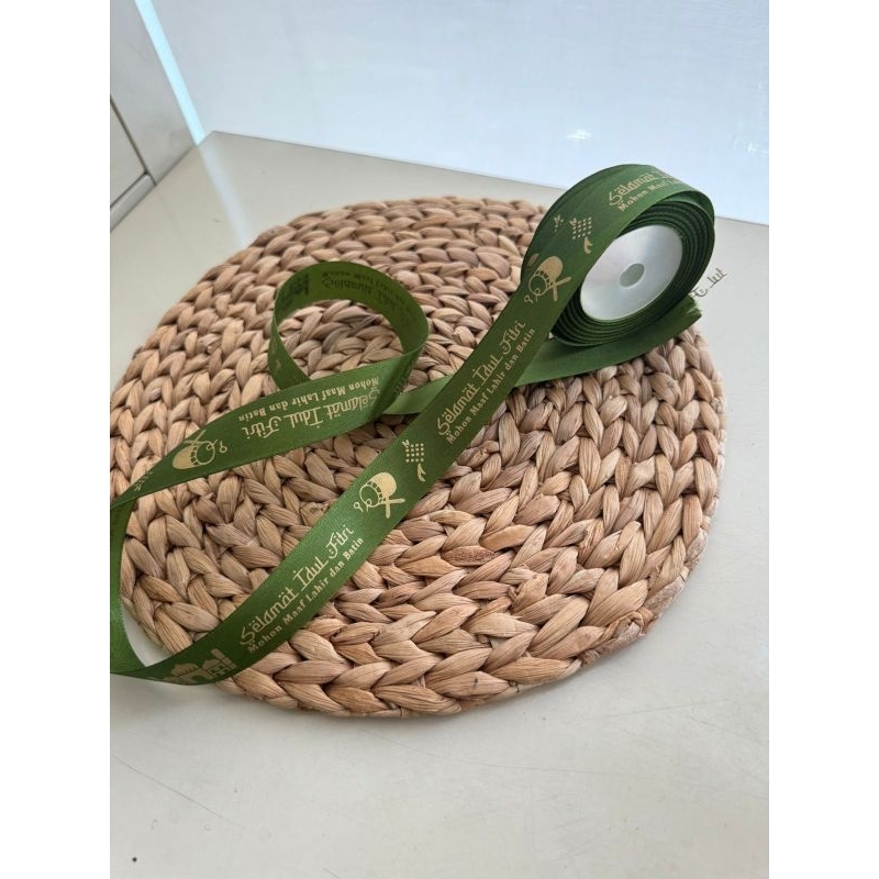

Pita idul fitri/pita lebaran uk 2,5cm pita satin premium