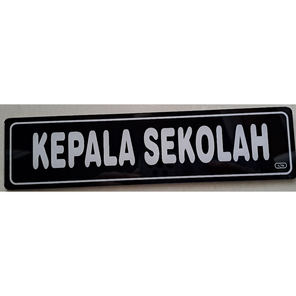 

Sign Label Acrylic/Label Akrilik Kecil - Kepala Sekokah (Hitam) 5x20 cm