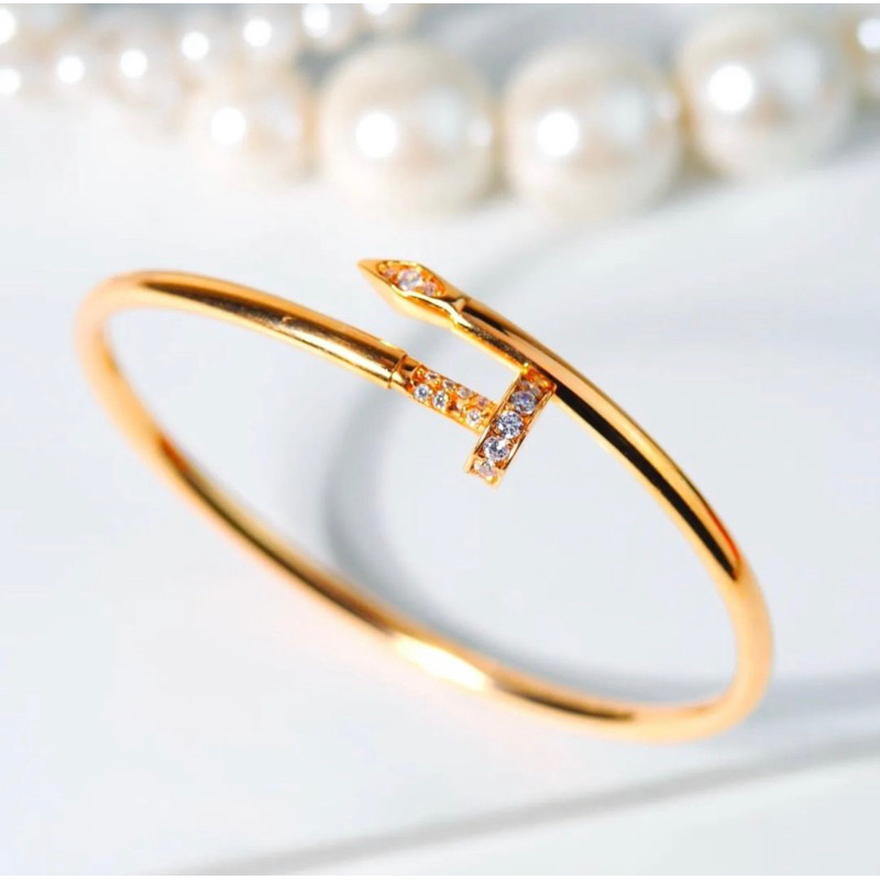 Gelang Emas Bangle Cartir Paku Terbaru‼️Gelang Emas kadar 750