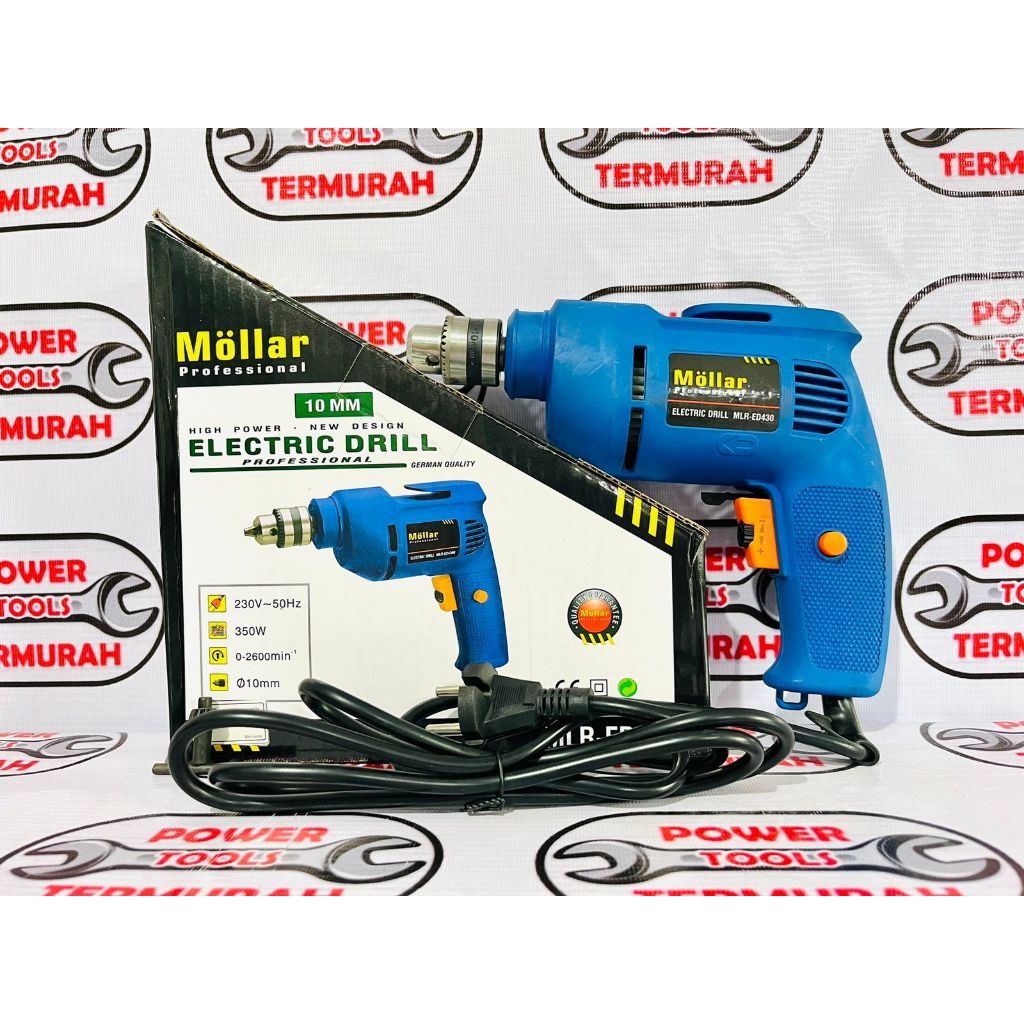 

MOLLAR Mesin Bor Listrik Reversible 10 mm MLR-ED430 German Quality