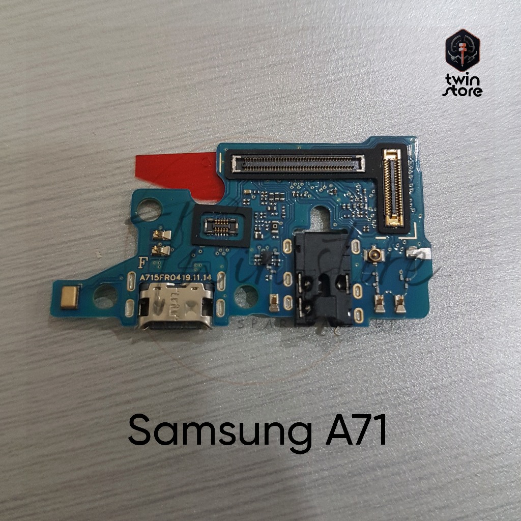 Papan Cas Konektor Charger Mic Samsung A71 Original