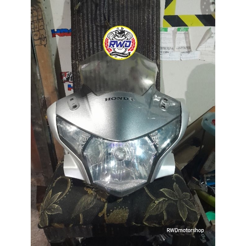 Headlamp reflektor batok set cbr 250r KYJ thailand silver grey