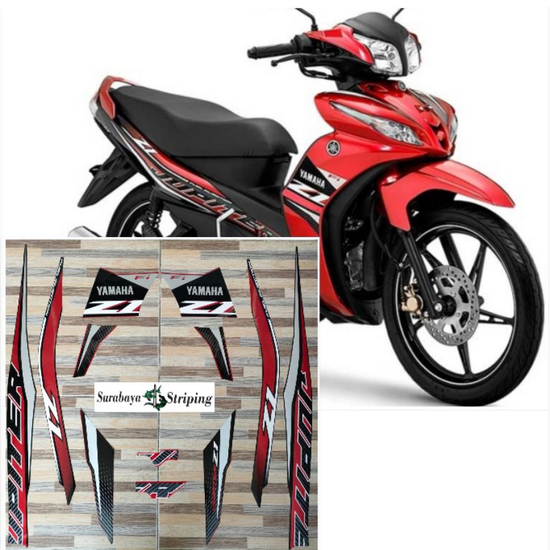 Striping sticker Yamaha Jupiter Z1 merah tahun 2020 2021