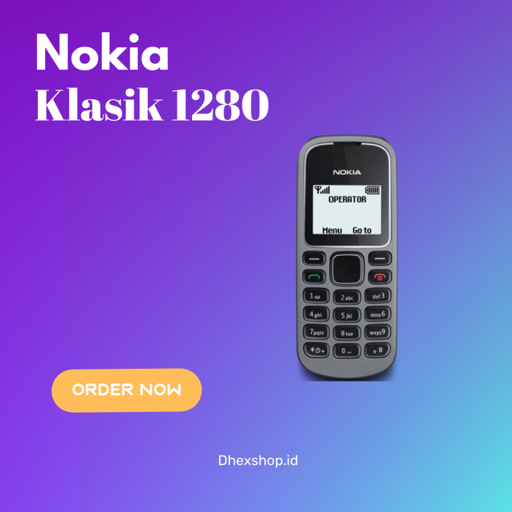 [ORIGINAL] NOKIA-1280 HANDPHONE JADUL BERGARANSI 1 TAHUN