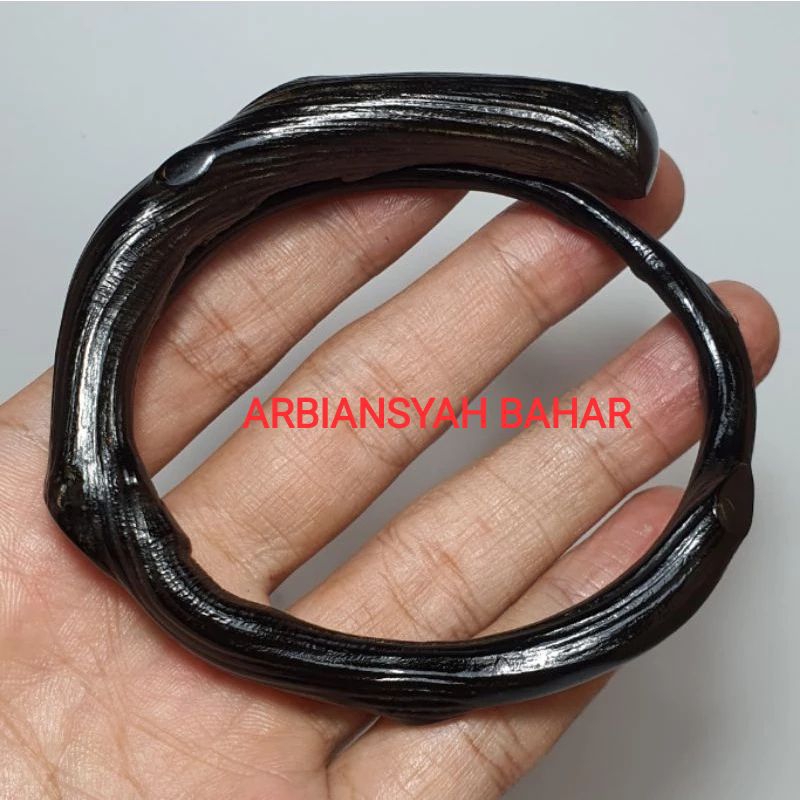 GELANG AKAR BAHAR HITAM BERSERAT SUPER