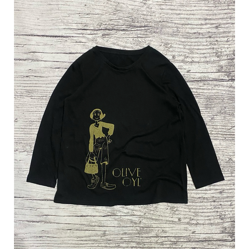 Kaos lengan panjang longsleeve kartun Popeye Olive Oyl second