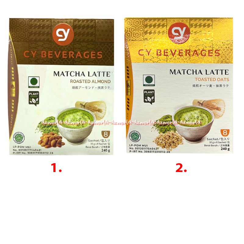 

Cy Beverages Matcha Latte 8sachet Toasted Oats Minuman Teh Hijau Roasted Almond