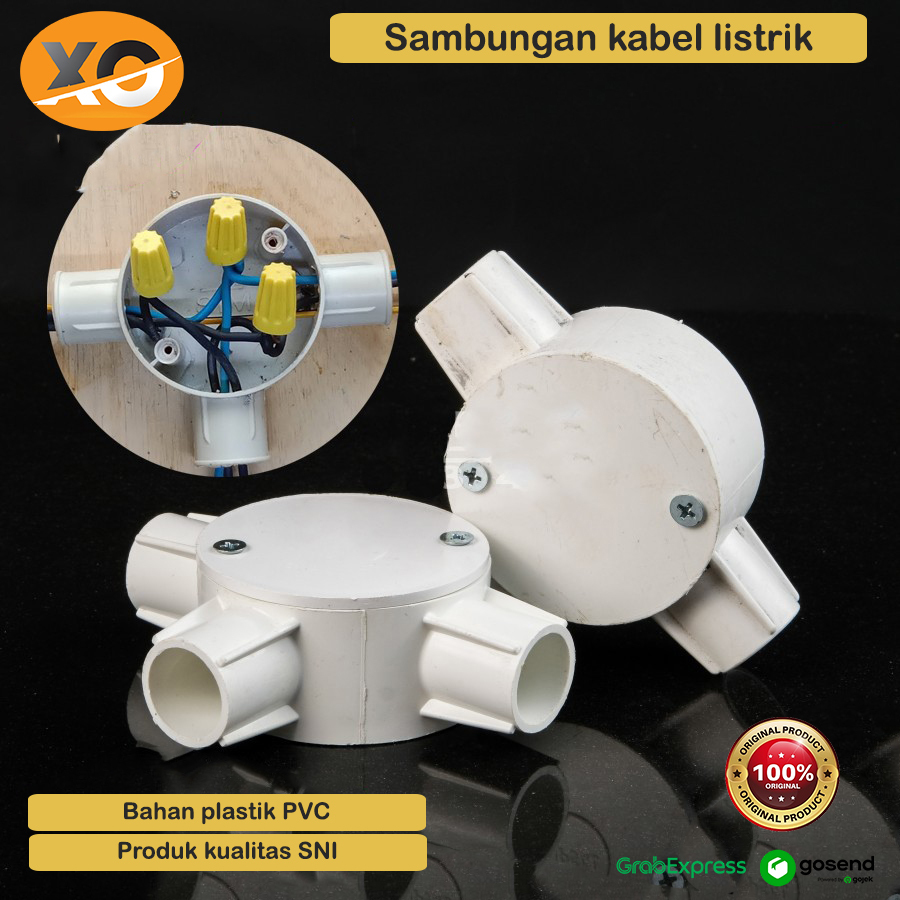 Sambungan Kabel Listrik T Dus Tdus Cabang 20mm Pipa Conduit Instalasi