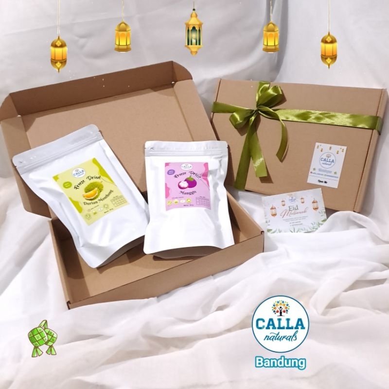 PAKET FITRI FREEZE DRIED BUAH | DURIAN MONTHONG | MANGGIS MANGOSTEEN | KADO GIFT | GLUTEN FREE VEGAN