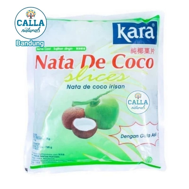 

KARA Nata de Coco Slice / Irisan Tipis | kemasan plastik 1kg | 1000gr