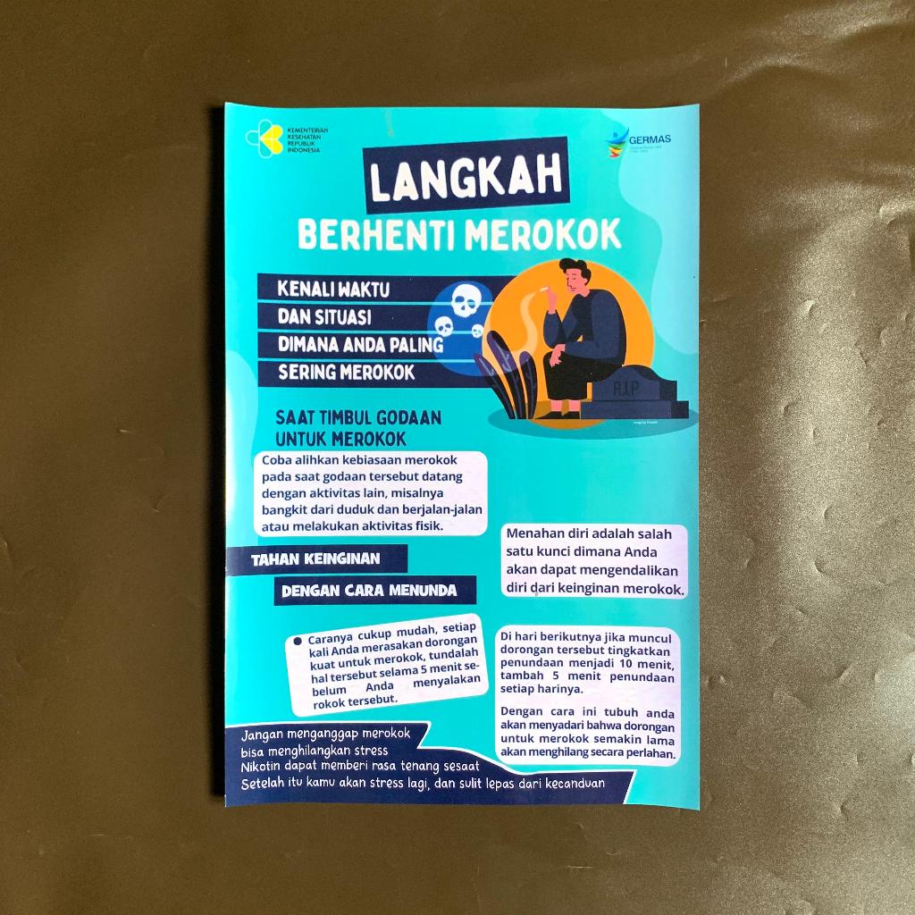 

Poster Langkah Berhenti Merokok | Poster Cara Berhenti Merokok | Poster Rokok | Poster Kemenkes | Poster Germas