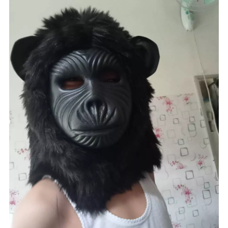 Topeng Monyet / Topeng Karnaval / Topeng Monyet Gorilla Bulu Topeng Karakter Monyet