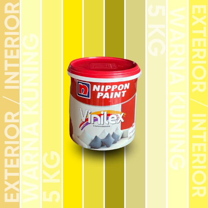 Cat Tembok Nippon Vinilex 5000 Interior & Exterior Kuning 5 Kg