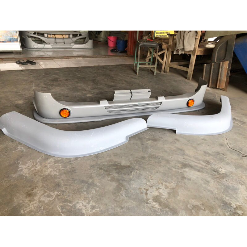 SPOILER TAMBAHAN BEMPER TRUK SET SLEBOR CANTER GIGA RAGASA DYNA DUTRO PLAT BESI