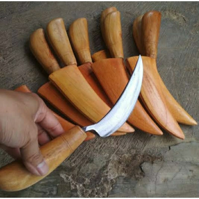 Pisau Serut bambu/Pisau Serut + Sarung Bahan Baja Per Super Tajam