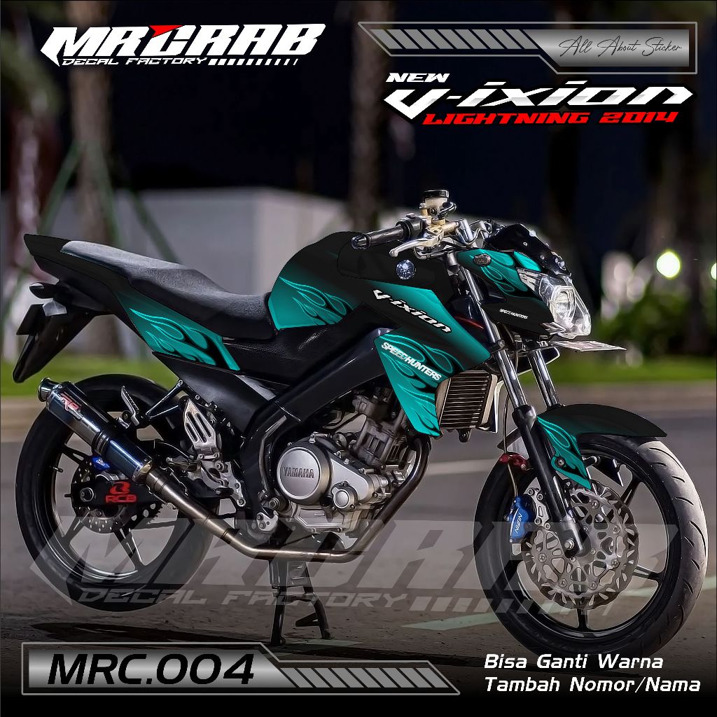 004 NEW DESIGN STICKER DECAL VIXION NVL 2014 - STICKER DECAL VIXION NVL 2014 MOTIF HOT FIRE GRADASI