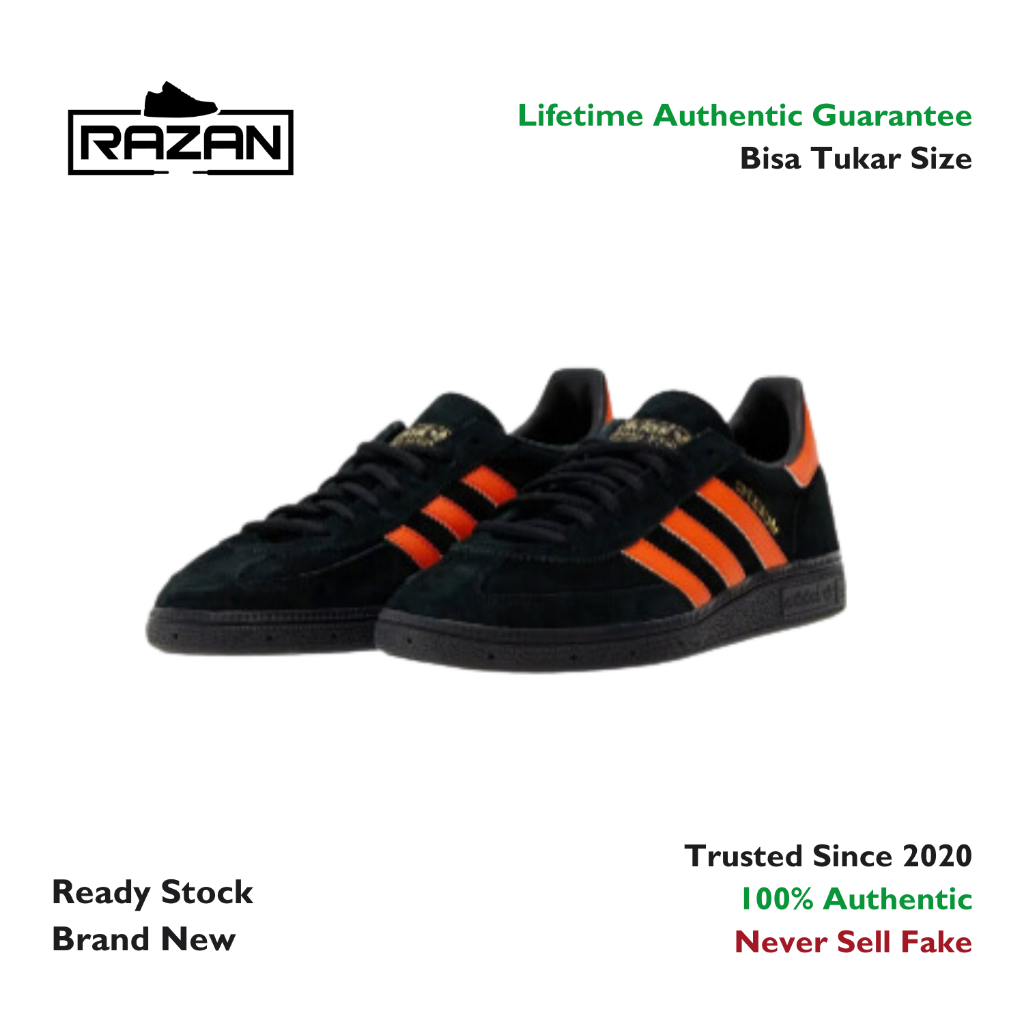 adidas Handball Spezial Black Orange 100% Authentic Original