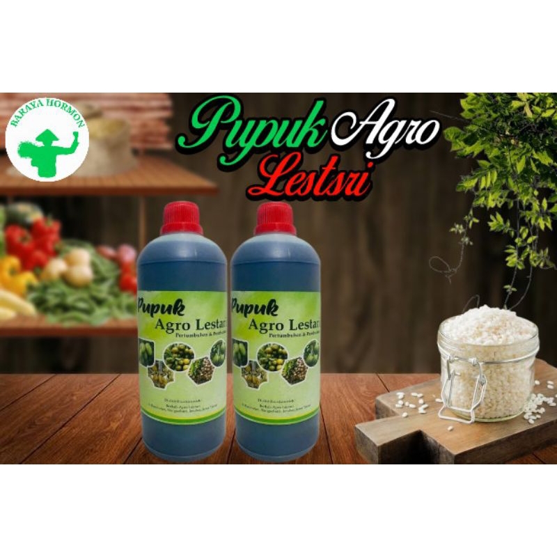 Paket 2 Botol Pupuk AGRO LESTARI 1Ltr Pupuk Organik Cair