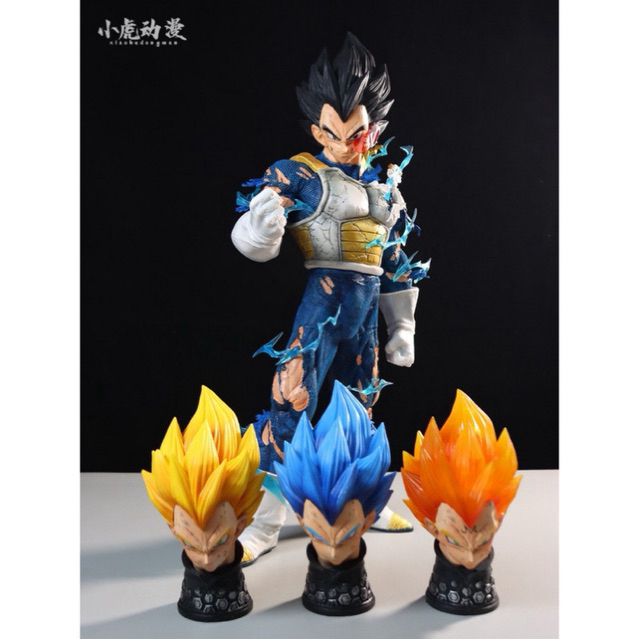 Action Figure Vegeta Super Saiyan 4 Head LED Statue Dragon Ball DBZ LX Studio Jumbo