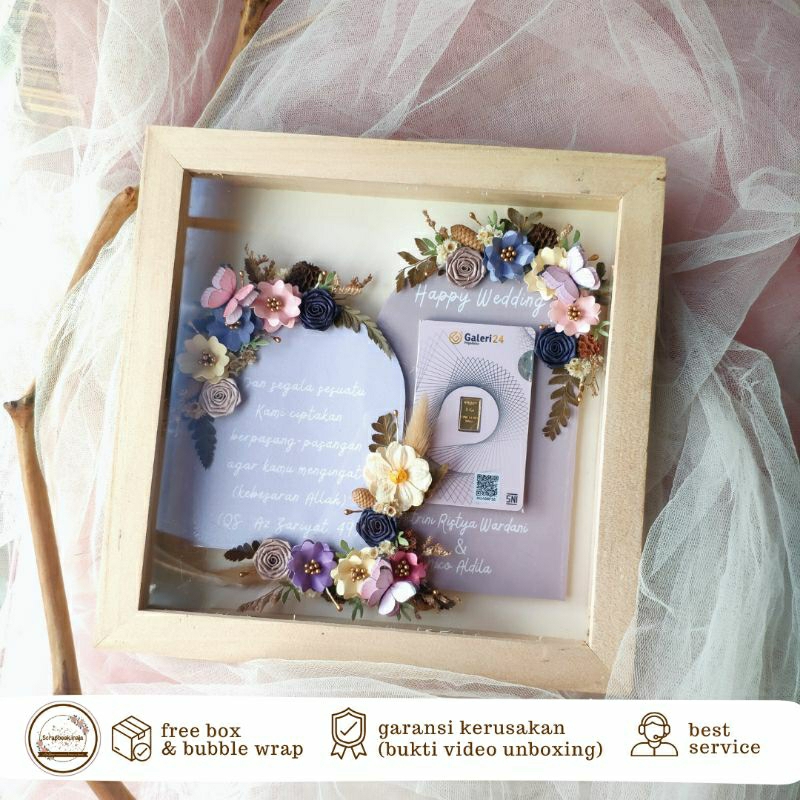 FRAME MAHAR - FRAME BUNGA - FRAME CUSTOM - KADO ULANG TAHUN CEWEK - KADO ANNIVERSARY - KADO WISUDA -