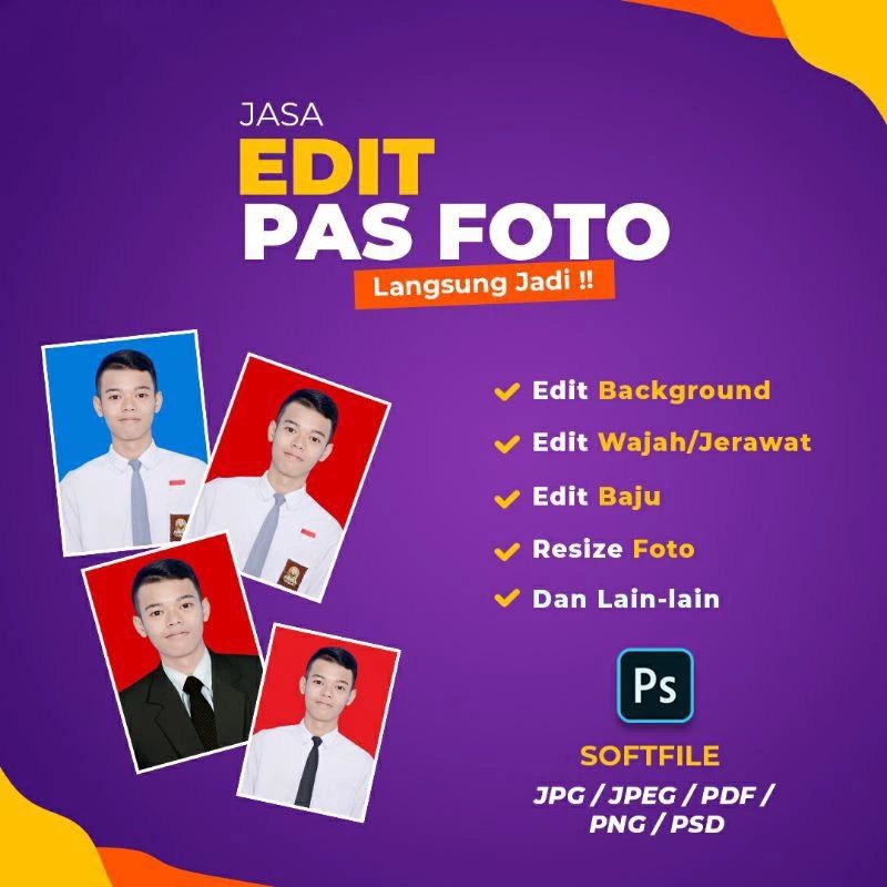 Edit foto / Edit Pas Foto / Edit Background / Edit Baju Jas / Album Foto / Edit Jilbab / Edit foto b