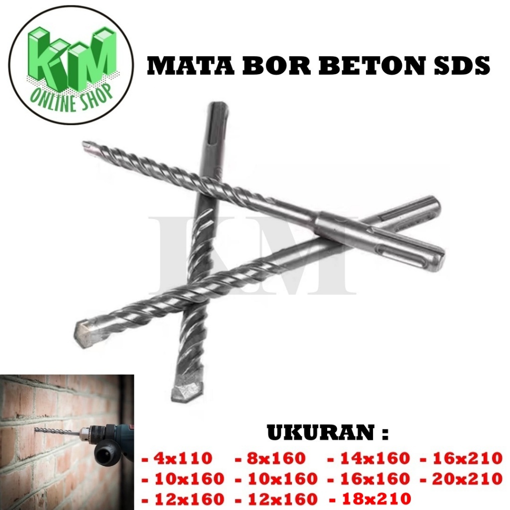 Mata Bor Beton Besi SDS Mata Bor Bobok Tembok Mata Bor 4mm - 20mm