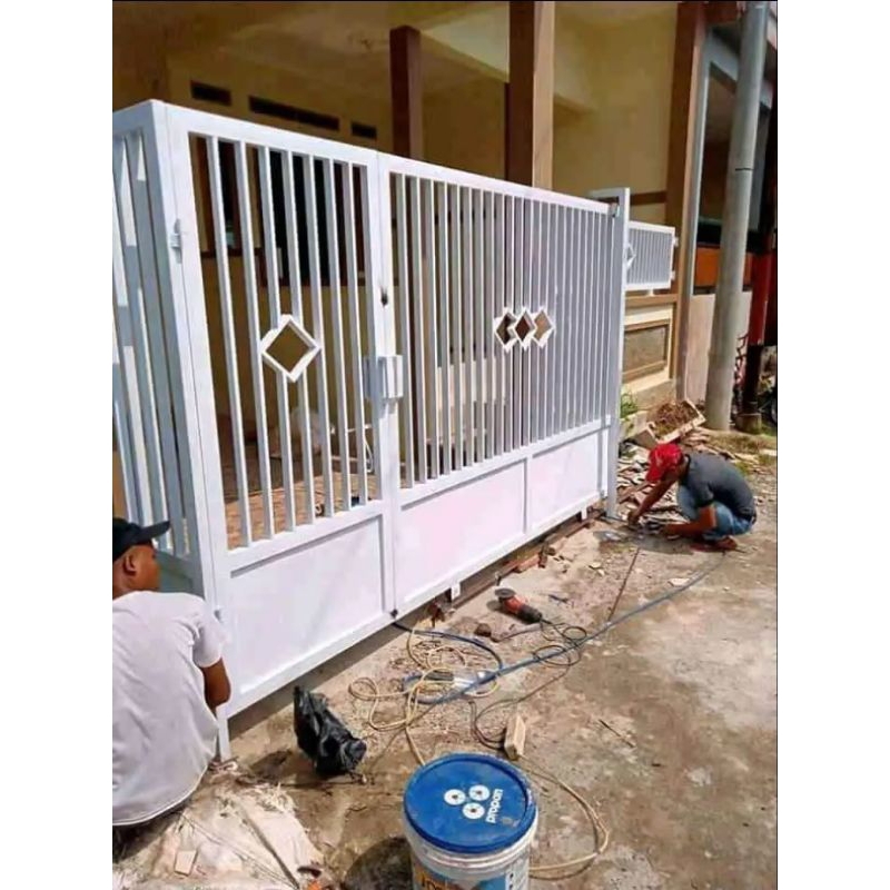pintu dorong minimalis pintu gerbang besi galvanis minimalis murah