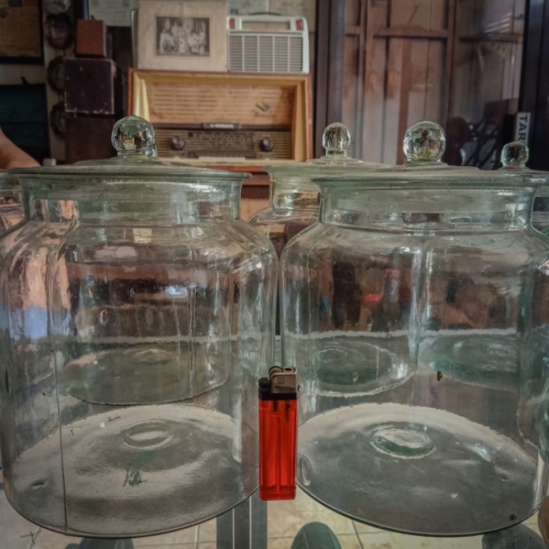 Toples Lodong JUMBO Kuno Tahun 1960 Toples Jajanan Jadul Toples Kaca Vintage Toples Unik Antik Tople