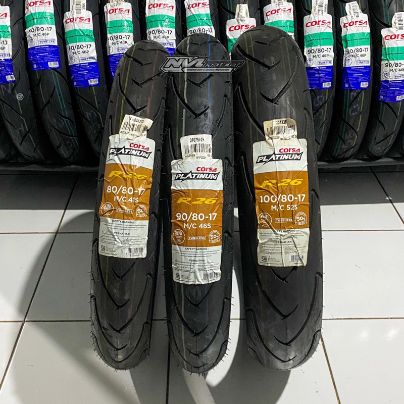 Ban Corsa R26 80/80 90/80 100/80 ring 17 medium compound Tubeless